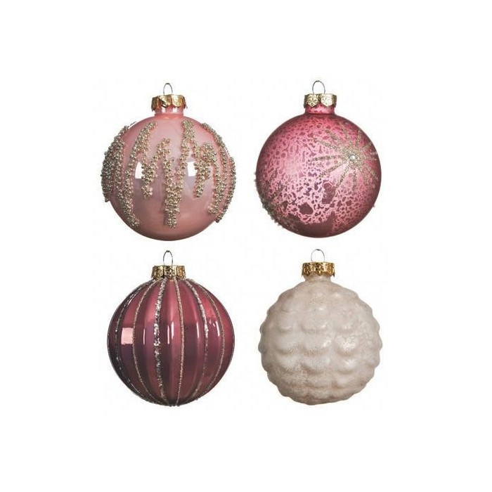 SFERA VETRO DECORATE 4 ASS ROS
